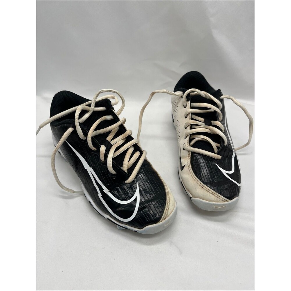 Nike Vapor Fastflex Black and White Big Kids Y3 Baseball Cleats